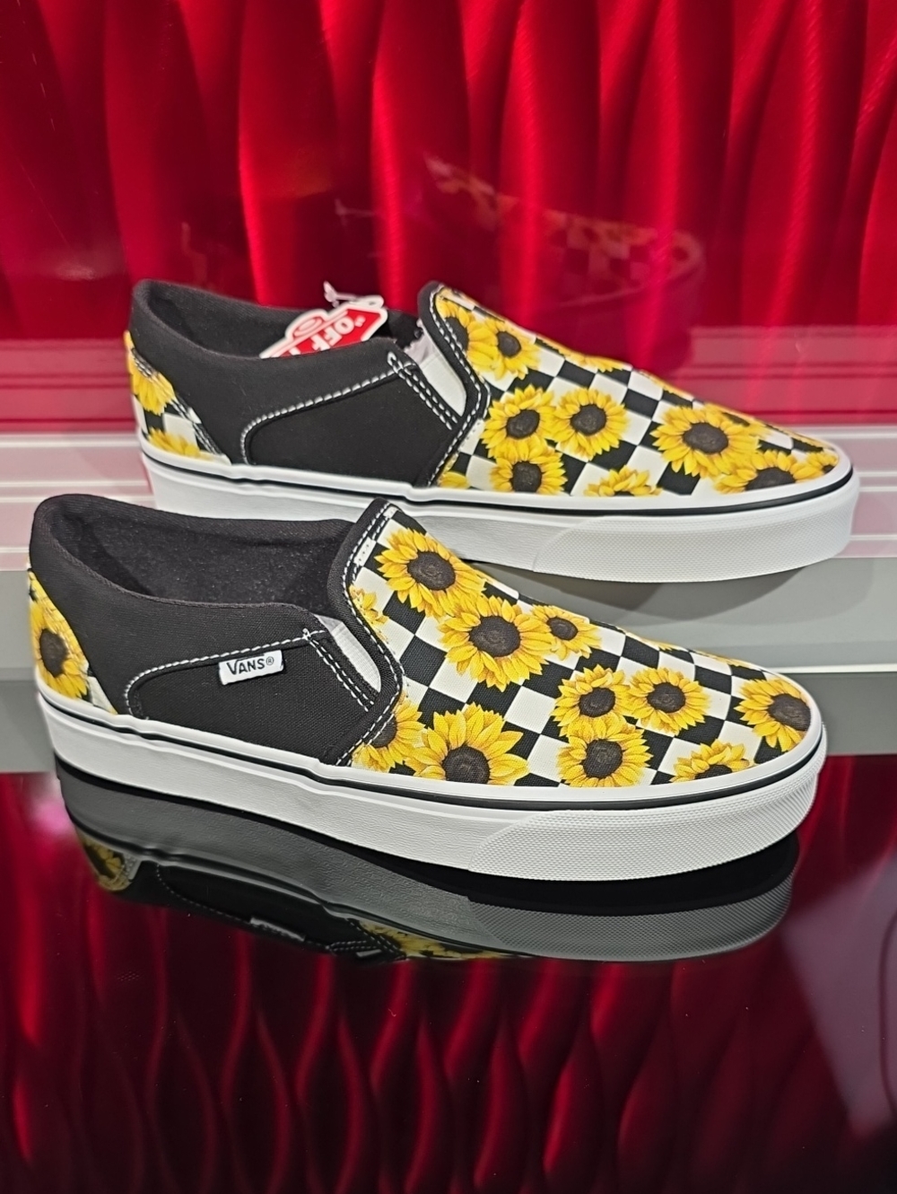 Vans Asher Sunflower Checkerboard Men 8.0 Women 9.5 New With Box